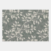 Wandering Leaves Elegant Earthy Botanical Pattern Inpakpapier Vel (Voorkant)