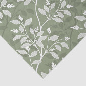Wandering Leaves Elegant Sage Botanical Pattern  Tissuepapier (Detail)