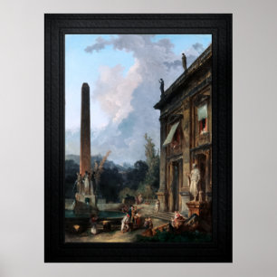 Wandering Minstrels door Hubert Robert Poster