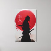 Wandering Ronin Samurai Canvas Afdruk (Voorkant)