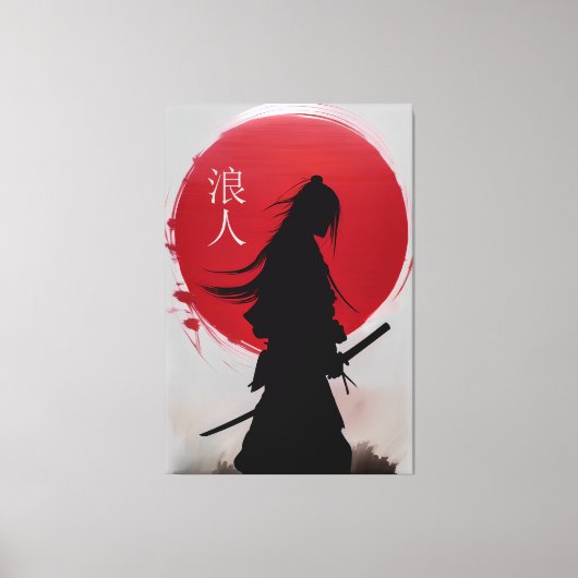 Wandering Ronin Samurai Canvas Afdruk (Voorkant)