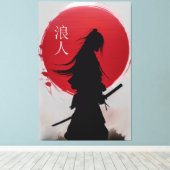 Wandering Ronin Samurai Canvas Afdruk (Insitu (Houten vloer))