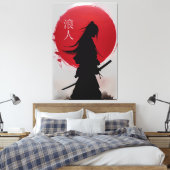 Wandering Ronin Samurai Canvas Afdruk (Insitu (Slaapkamer))