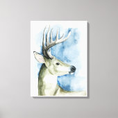 Wandering Stag - Waterverf Canvas Afdruk (Voorkant)