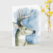 Wandering Stag - Waterverf Kaart (Gele Bloem)