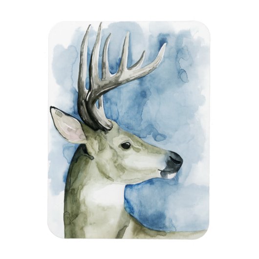 Wandering Stag - Waterverf Magneet (Verticaal)