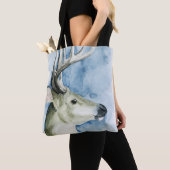 Wandering Stag - Waterverf Tote Bag (Dichtbij)