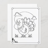 Wandering turkey coloring pages (Voorkant / Achterkant)
