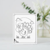 Wandering turkey coloring pages (Staand voorkant)