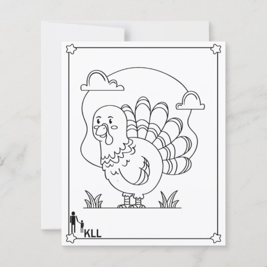 Wandering turkey coloring pages (Voorkant)
