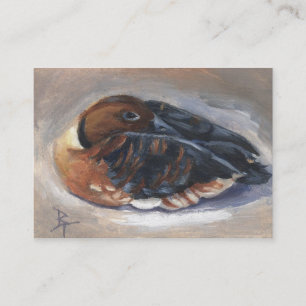 Wandering Whistling Duck aceo Art Card Visitekaartje