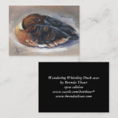 Wandering Whistling Duck aceo Art Card Visitekaartje (Voorkant / Achterkant)