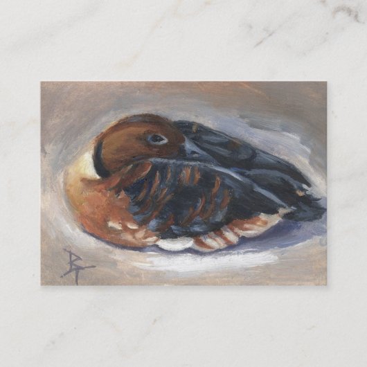 Wandering Whistling Duck aceo Art Card Visitekaartje (Voorkant)