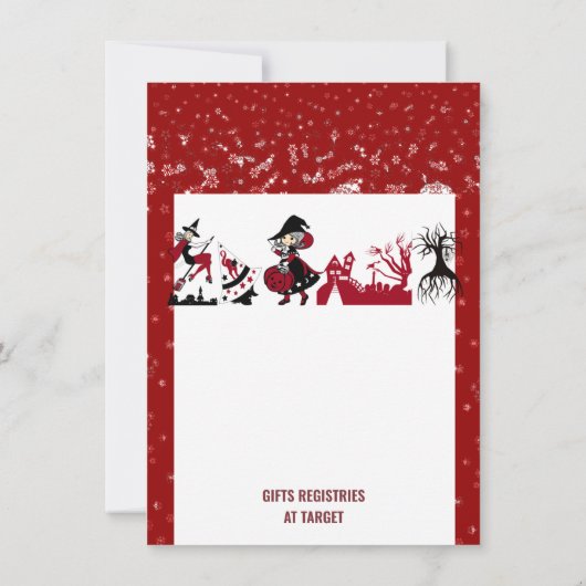 Wandering Witch Halloween Spider Web Kids Verjaard Kaart (Achterkant)