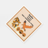 Wandering Witch Raven Halloween Pumpkins Verjaarda Servet (Hoek)