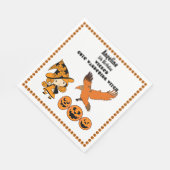 Wandering Witch Raven Halloween Pumpkins Verjaarda Servet (Hoek)