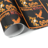 Wandering Witch Raven Jack O Lantern Halloween Fun Cadeaupapier (Rol Hoek)