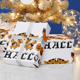 Wandering Witch Spooky Jack O Lantern Halloween Cadeaupapier