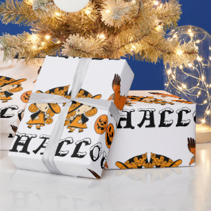 Wandering Witch Spooky Jack O Lantern Halloween Cadeaupapier