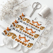 Wandering Witch Spooky Jack O Lantern Halloween Cadeaupapier