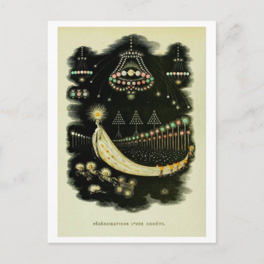 Wanderings of a Comet beroemd gemaakt door Grandvi Briefkaart (Voorkant)