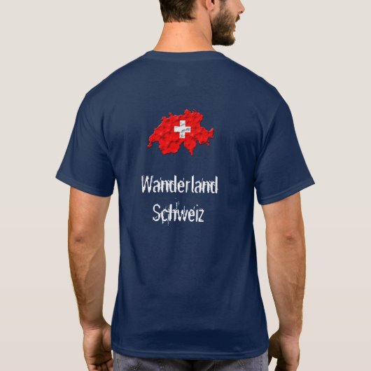 Wanderland Schweiz T-shirt (Achterkant)