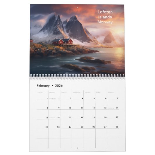 Wanderlust 2025: een op reizen geïnspireerde wandk kalender (Feb 2026)