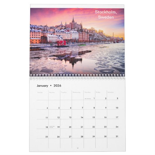 Wanderlust 2025: een op reizen geïnspireerde wandk kalender (Jan 2026)