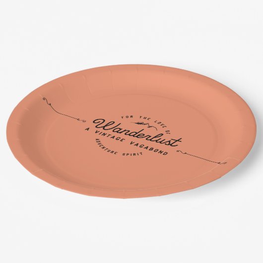 Wanderlust Adventure Camping Papieren Bordje (Gekanteld)