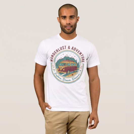 Wanderlust & Adventure T-shirt (Voorkant volledig)