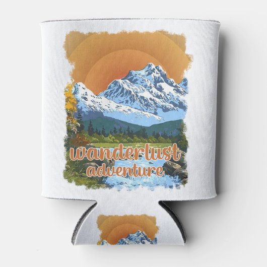 Wanderlust Adventure Vintage Travel style Blikjeskoeler (Voorkant)