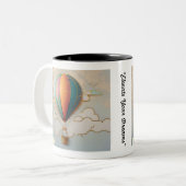"Wanderlust antennes" Tweekleurige Koffiemok (Voorkant links)