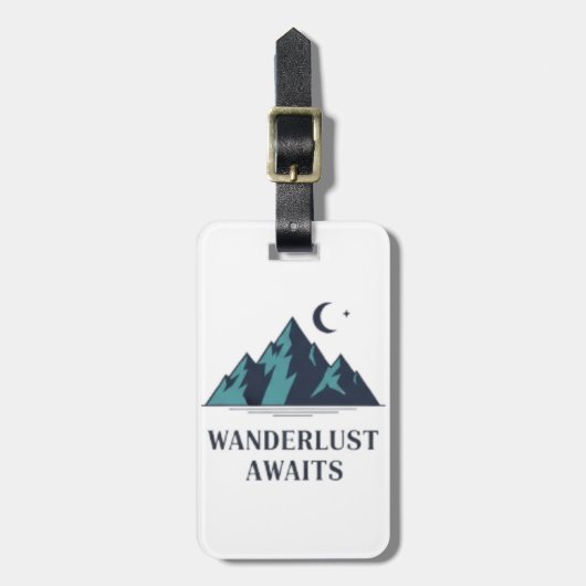 Wanderlust Awaits Bagagelabel (Voorkant verticaal)