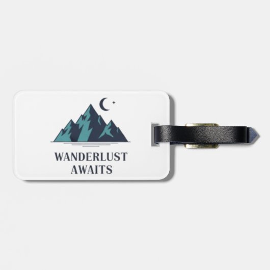 Wanderlust Awaits Bagagelabel (Achterkant horizontaal)