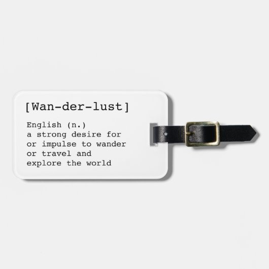 Wanderlust Bag Label Bagagelabel (Voorkant horizontaal)