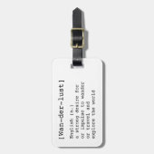 Wanderlust Bag Label Bagagelabel (Voorkant verticaal)