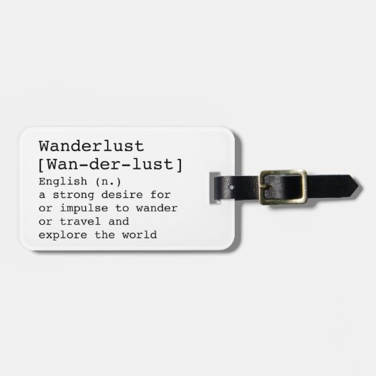 Wanderlust Bag Label Bagagelabel (Voorkant horizontaal)