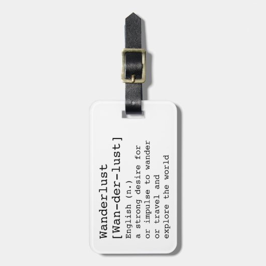 Wanderlust Bag Label Bagagelabel (Voorkant verticaal)