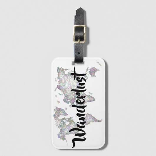 Wanderlust Bagagelabel (Voorkant (verticaal))