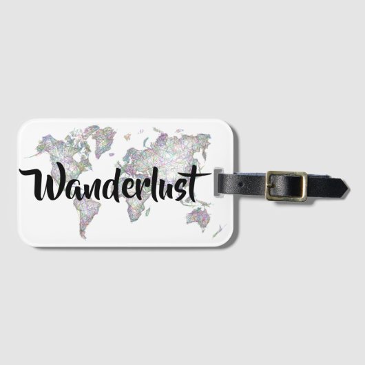 Wanderlust Bagagelabel (Voorkant (horizontaal))
