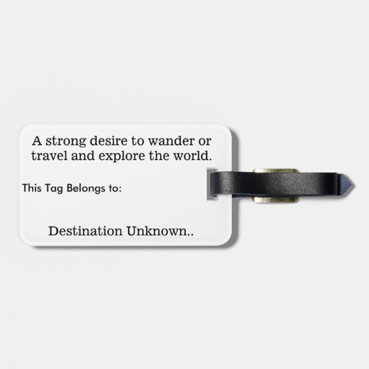Wanderlust Bagagelabel (Achterkant horizontaal)
