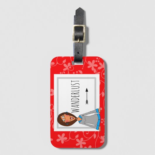 WANDERLUST BAGAGELABEL (Voorkant (verticaal))