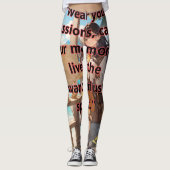 Wanderlust: because the world is too big to stay i leggings (Voorkant)