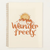 Wanderlust Berg Zon Boho Typografie Planner (Voorkant)
