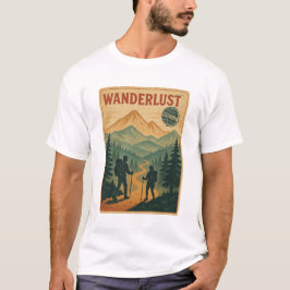 Wanderlust -  bergwandelaars Retro Trail T-shirt