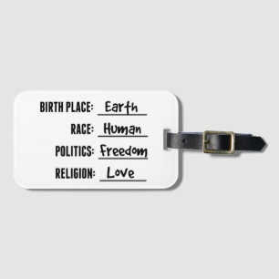 WANDERLUST BIRTHPLACE EARTH BAGAGELABEL