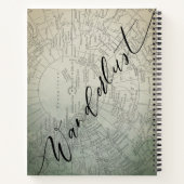 Wanderlust Blauwgroen Ombre Waterverf Adventure Ka Notitieboek (Achterkant)