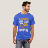 Wanderlust blijf kalm en kampeer geschenk t-shirt (Voorkant volledig)