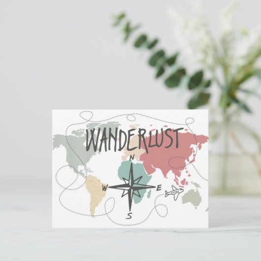 Wanderlust Briefkaart (Staand voorkant)