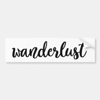 Wanderlust bumper sticker
